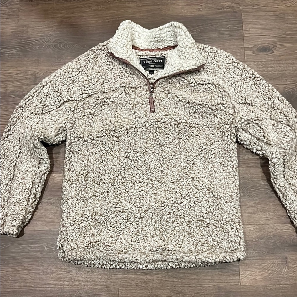 Men's Beige Sherpa Sweater